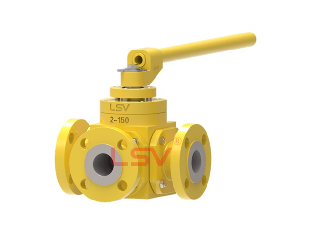 L Type three-way ball valve